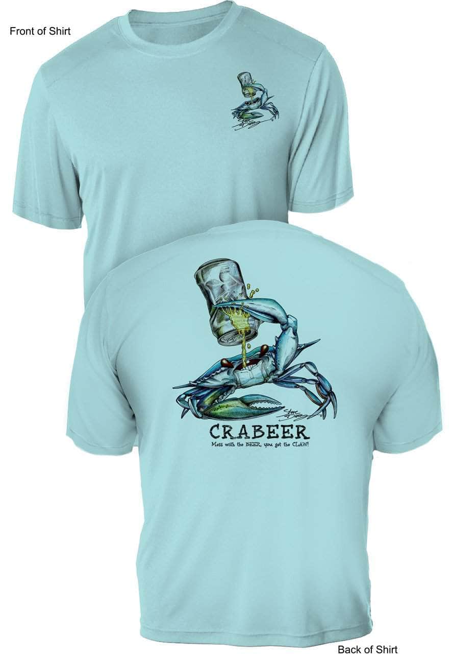 Crabeer Original- UV Sun Protection Shirt - 100% Polyester - Short Sleeve UPF 50
